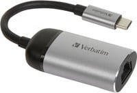 Verbatim USB-C auf Ethernet Adapter mit RJ45-Buchse für 1000 Mbit/s in Silber - Bild 1