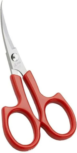 MHXIANGQIANJIN Abgewinkelte Stickerei-Schere aus Edelstahl in Rot für Stoffe und Kreuzstich, Länge: 13 cm - Bild 1