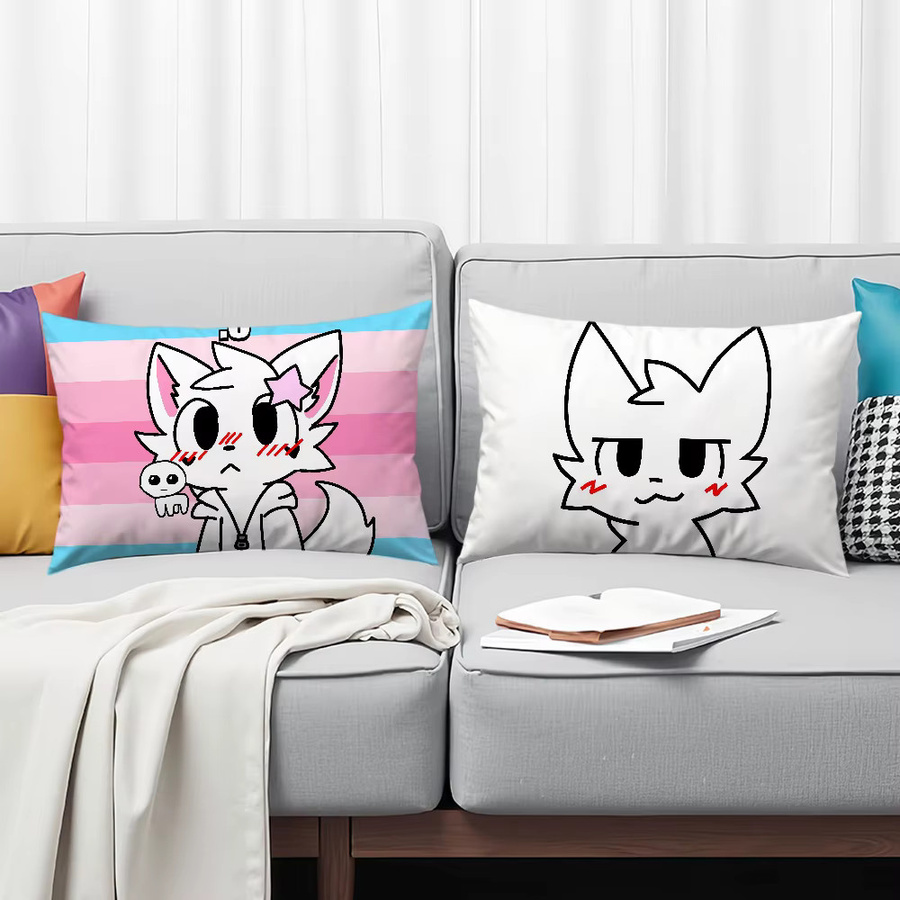 Sanrio Kawaii Kissenbezug mit niedlicher Cartoon-Katze für dein Sofa oder Wohnzimmer - Bild 2