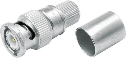 Telegärtner BNC-Steckverbinder Stecker gerade 50 Ohm in Silber - Bild 1