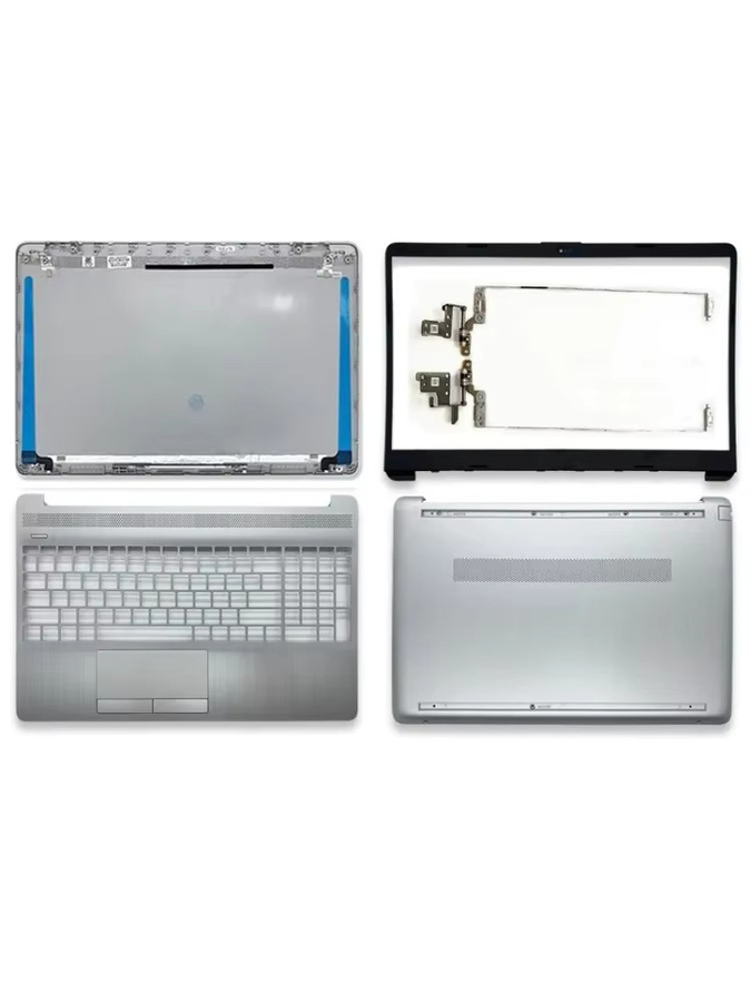HP Ersatzteil-Set für Laptops: LCD-Rückseite, Lünette, Handballenauflage, Untergehäuse und Scharniere in Silber (Kompatibel mit HP 250 G8, 255 G8, 15S-DR, 15-DW, TPN-C139, L52007-001) - Bild 2