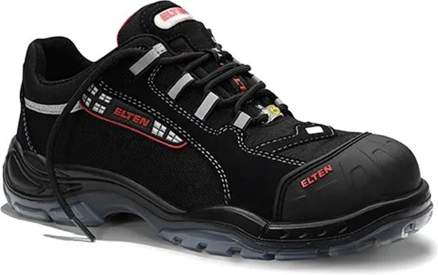 Elten Sicherheitshalbschuh Senex Pro ESD S3 in Schwarz-Rot mit Cordura und Textil, Größe 42 - Bild 1