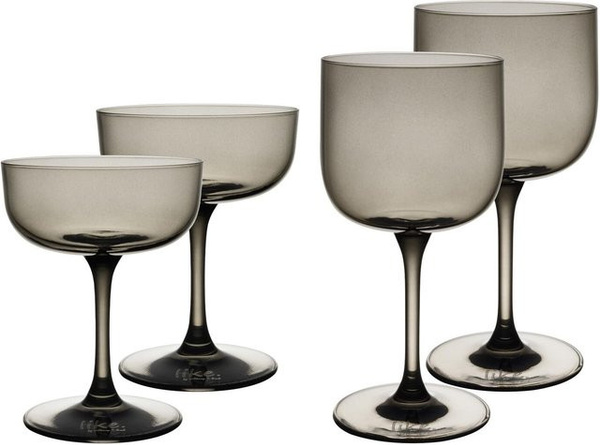 Villeroy & Boch Like Glass Wein- und Sektgläser Set 4-teilig Smoke Grau