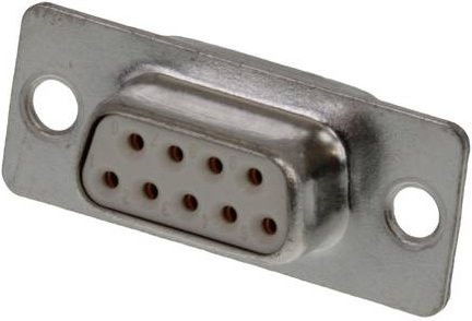 Molex D-SUB Steckverbinder 1727040078 mit 9 Polen als Lötkelch Box in Weiß und Silber - Bild 1