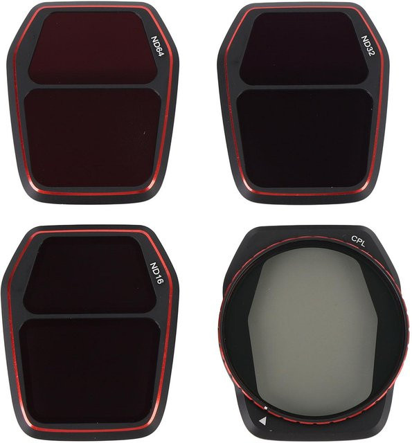Igeteck ND CPL Filter Set für DJI Air 3S mit ND16 ND32 ND64 und CPL Polarisator in Schwarz - Bild 1