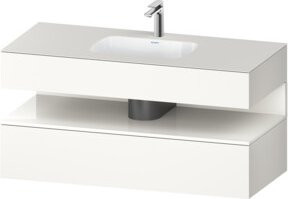 Duravit Einbauwaschtisch-Möbel-Set Qatego in Weiß, B/T/H: 120 x 55 x 60 cm - Bild 1