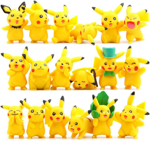 Bandai Pokémon Pikachu Action Figure, 18-teiliges Set, Puppe - Bild 1