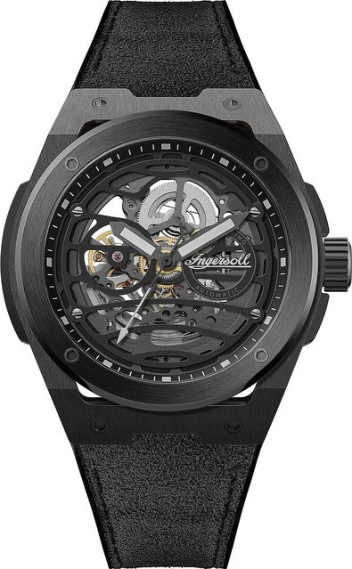 Ingersoll Herrenuhr Springfield, Automatik, Edelstahl, 47 mm, Schwarz - Bild 1