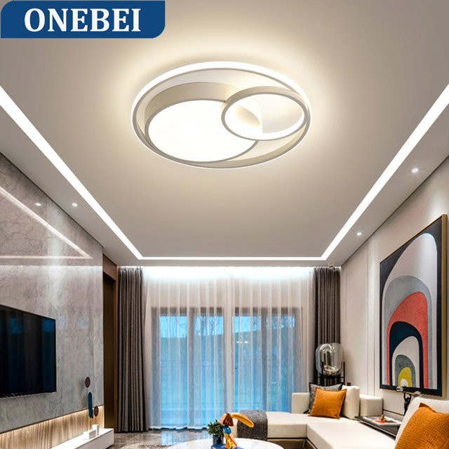 ONEBEI Moderne minimalistische LED-Deckenleuchte mit integriertem LED für Wohnzimmer, Schlafzimmer und Esszimmer, dimmbar - Bild 1