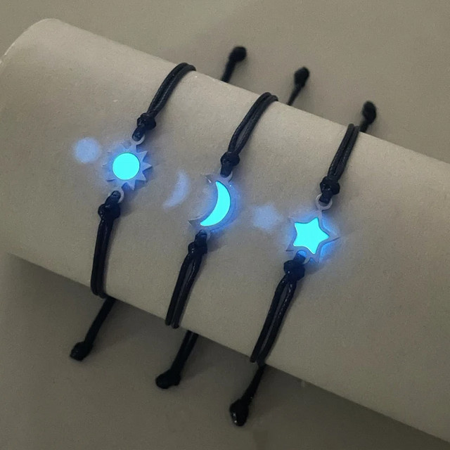 XIGUO Armband, Edelstahl, Sonne Mond Stern, 3-teilig - Bild 1