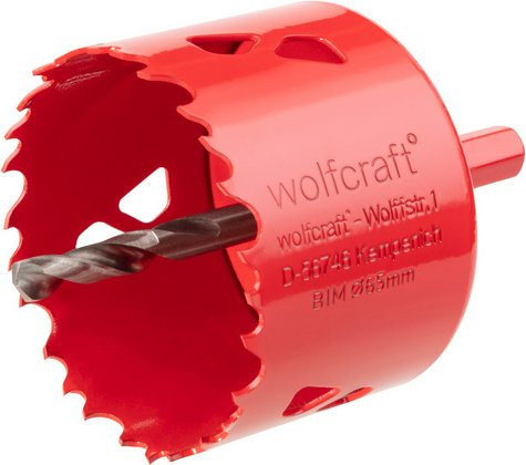 Wolfcraft Lochsäge aus Bimetall in Rot mit einem Durchmesser von 65 mm - Bild 1