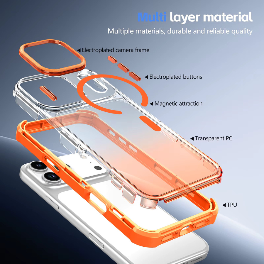 RPKKS MagSafe Handyhülle mit Gradient-Design für iPhone 17 Air, 16, 15, 14 Plus, 13, 12, 11 Pro Max, stoßfeste Schutzhülle in Multicolour - Bild 6