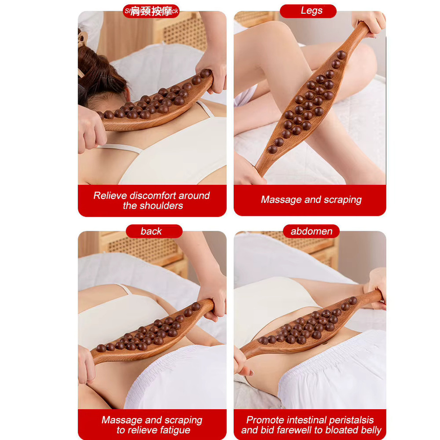 BOTQTOW Guasha-Massagestab aus Holz, Unisex, Körper - Bild 4