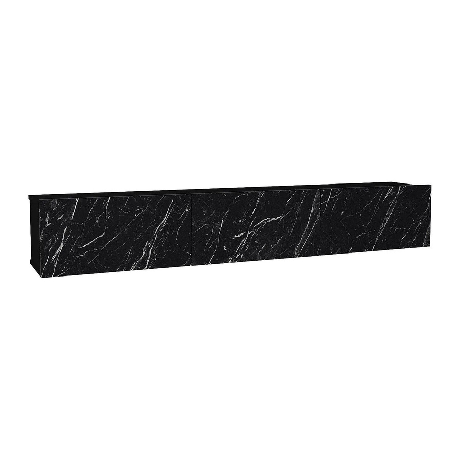 Vente-unique TV-Hängeschrank Vikila in Schwarz mit Marmor-Look, Breite: 180 cm - Bild 2