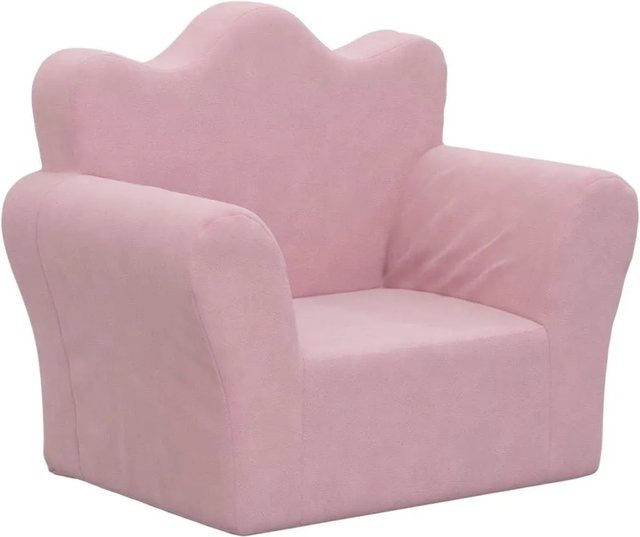 vidaXL Kindersofa Rosa aus weichem Plüsch B: 54 cm, T: 34 cm, H: 45 cm - Bild 1