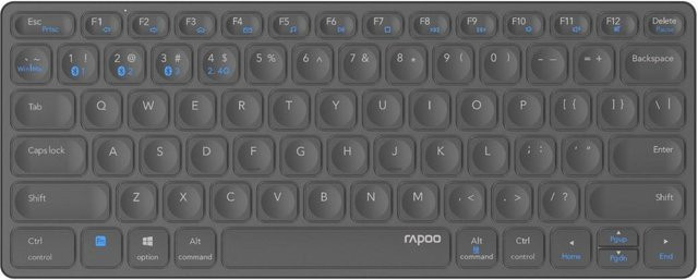 Rapoo Kabellose Multimodus-Tastatur E9600M, Dunkelgrau, QWERTZ - Bild 1