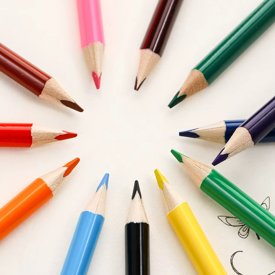 Purespirit Mini-Bleistift-Set mit 12 Farben in Multicolour zum Zeichnen, Malen und Schattieren für Kinder und Studenten - Bild 2