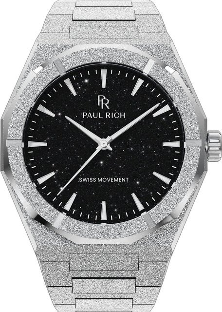Paul Rich Herrenuhr, Quarz, Edelstahl, 43 mm, Schwarz, 5 ATM - Bild 1