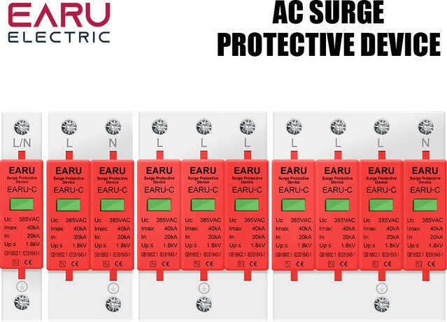 EARU Haus-Überspannungsschutz SPD für Solar-PV-Niederspannungsanlagen AC 385V - Bild 1