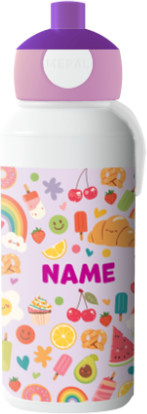 Mepal Trinkflasche Pop-up Food Fest in Multicolour mit Namensbedruckung - Bild 1