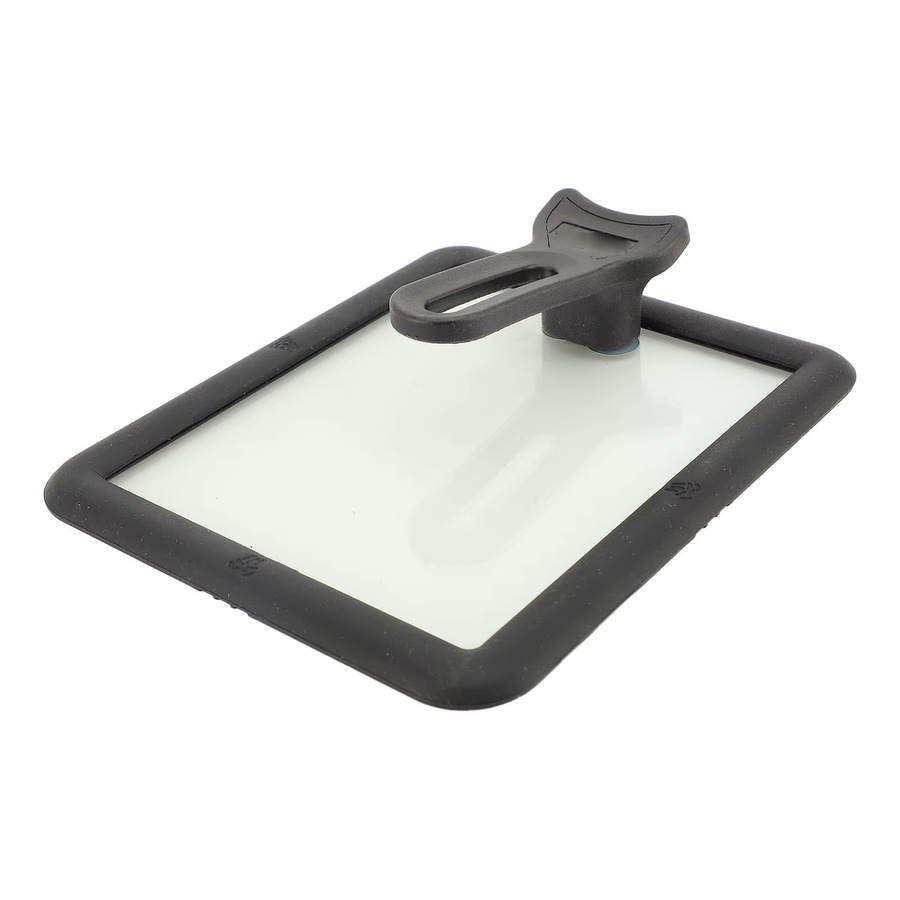 Qiilu Japanischer Omelett-Pfannendeckel aus Glas mit Silikonrand, rechteckig, transparent, B/T: 18,0 x 15,0 cm - Bild 2