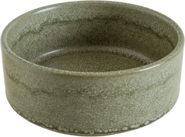 Bonna Schale Adelfa Ripple aus Porzellan, grün, rund, stapelbar, 12er Pack, 415 ml, Durchmesser: 13 cm, Höhe: 5,3 cm - Bild 1