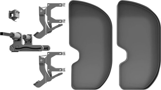 Ninka Eckauszug Trigon Halbkreis Fachboden Rechts Dunkelgrau 450mm mit 2 Drehböden - Bild 1