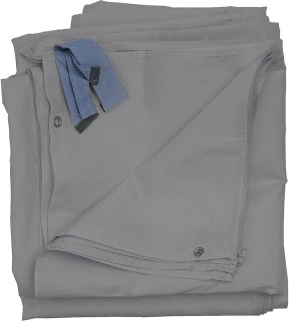 BERLINLODGE 4er-Set Ersatzseitenwände für Pergola Cadiz 4x4m, Farbe Hellgrau, Material Polyester, H x B: 205 x 383 cm - Bild 1