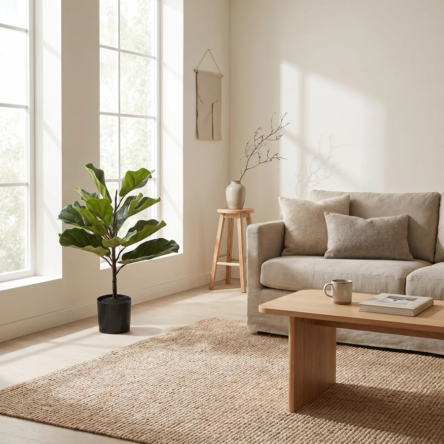 Künstlicher Ficus Lyrata Luan von artplants in Grün, Höhe: 60 cm - Bild 2