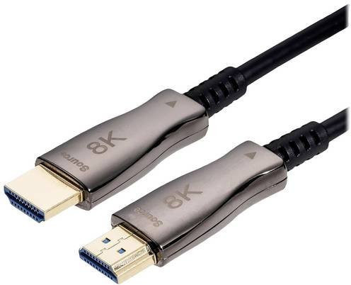 Value HDMI Anschlusskabel 8K UHD in Schwarz mit 50 m Länge - Bild 1
