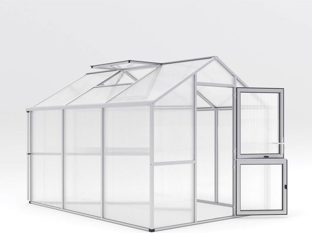 KGT Gewächshaus Iris III in pressblank, 7,5 m², 16 mm HKP - Bild 1