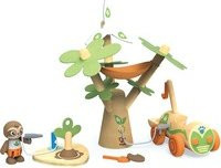 Hape Green Planet Explorers Bäume pflanzen mit dem E-Auto Spielset aus Holz und Bio-Kunststoff - Bild 1