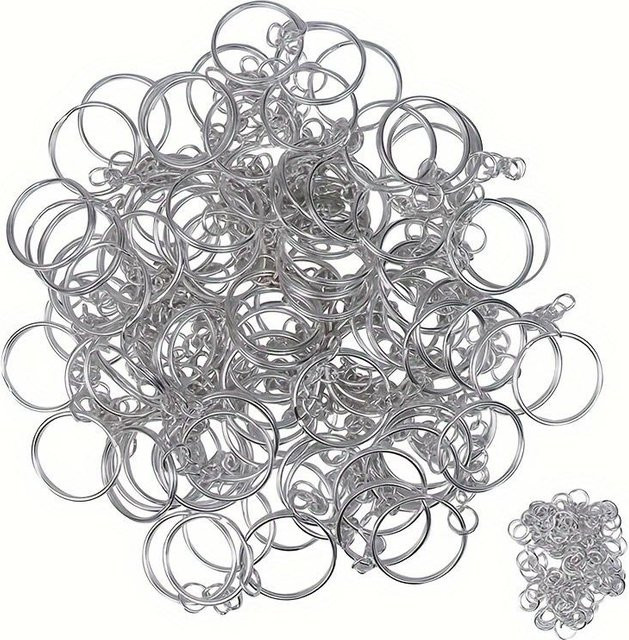 Schlüsselanhänger SZ-Damai, glatt, rund, 2,5 cm, grau, Unisex - Bild 1