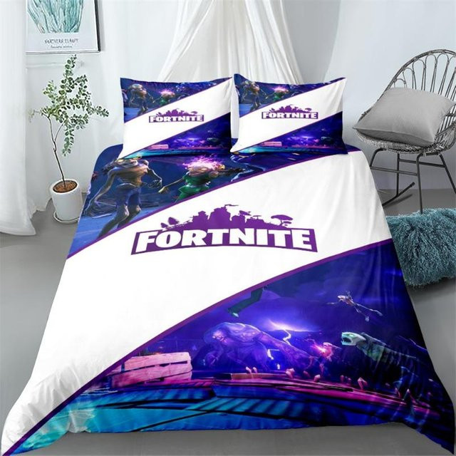 Fortnite Bettwäsche-Set von Gu Tao mit Bettbezug und Kissenbezügen, Mehrfarbig, B/H: 245 x 210 cm - Bild 1