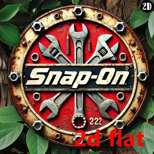 Snap – On Tools Metall-Blechschild im Vintage-Design, rund, mehrfarbig, Durchmesser: 20 cm - Bild 1