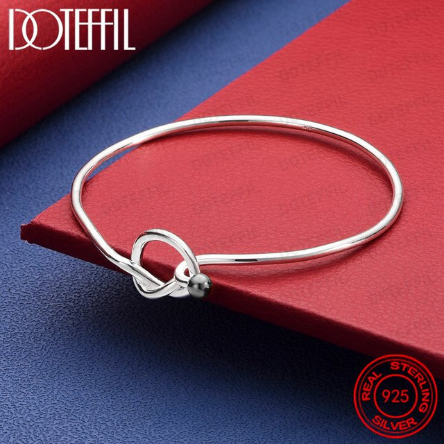 DOTEFFIL Armreif 925 Sterlingsilber, Goldperlen, Unisex - Bild 1