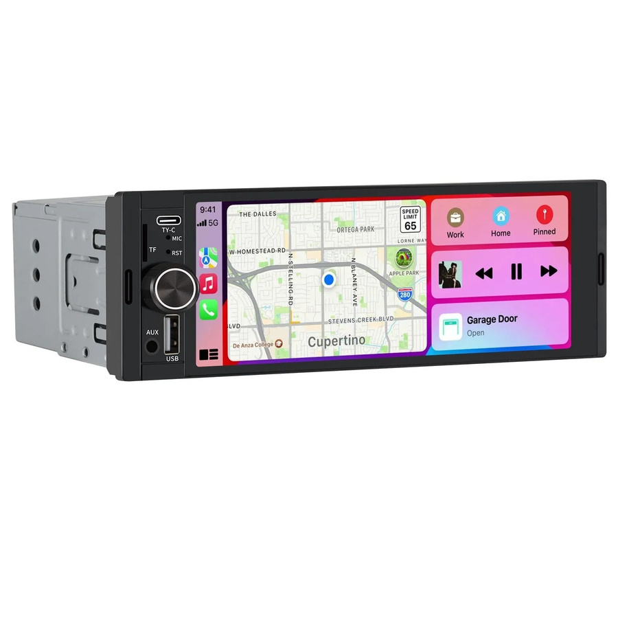 Junsun 1 Din Autoradio mit Wireless Carplay und Bluetooth in Schwarz - Bild 2