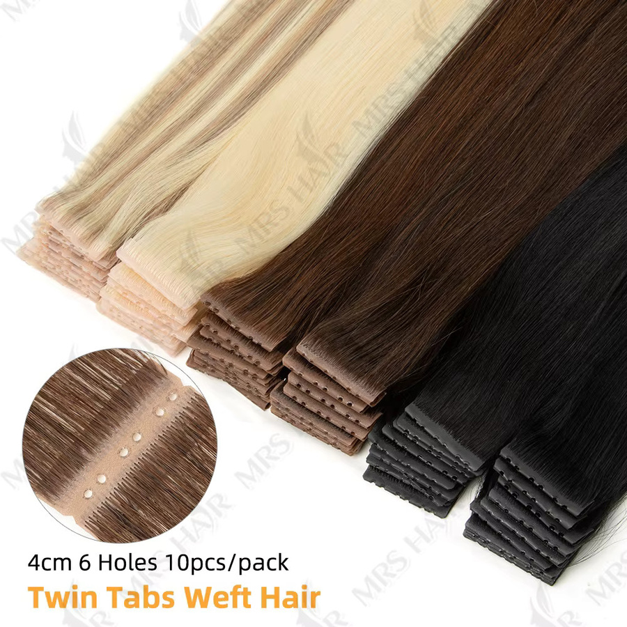 MRSHAIR Haarverlängerung Echthaar, glatt, 10 Stück, Unisex - Bild 4