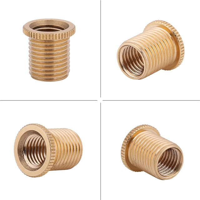 KaiSai Universal Auto Schalthebel Schaltknauf Kopf mit Gewinde Schraubadapter in Beige und Gold - Bild 1