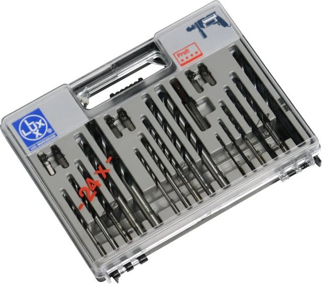LUX-TOOLS Bohrersatz Kombi 24-teilig in Silber - Bild 1
