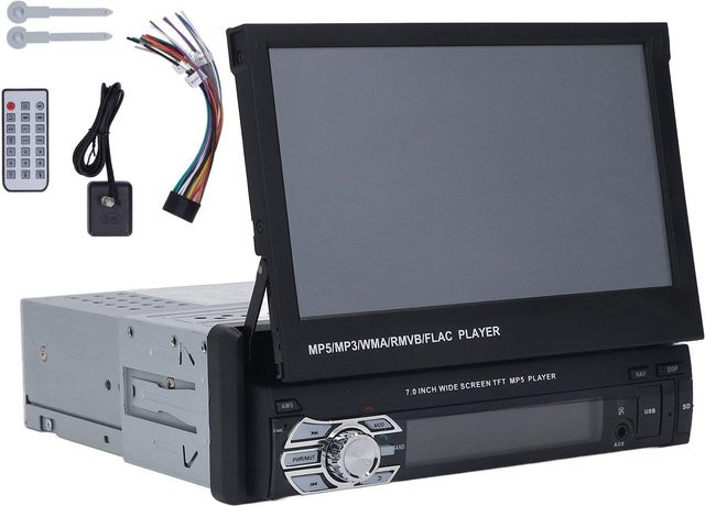 Aimo 7 Zoll Autoradio mit Bluetooth, GPS und Lenkradsteuerung in Schwarz - Bild 1