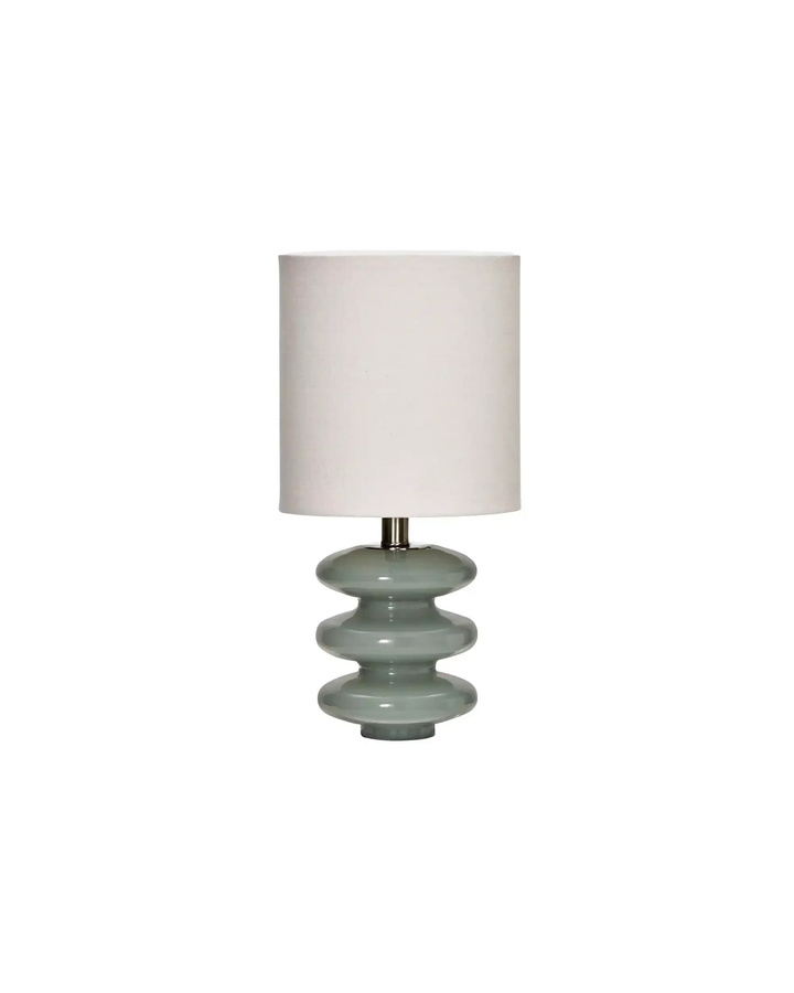 House Doctor Tischlampe Step S in Hellblau und Gebrochenem Weiß, Höhe: 42 cm - Bild 1