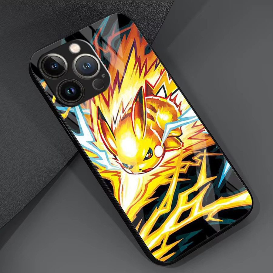 Handyhülle Glascase mit Pokemon Pikachu Design für iPhone Modelle in Multicolour - Bild 2