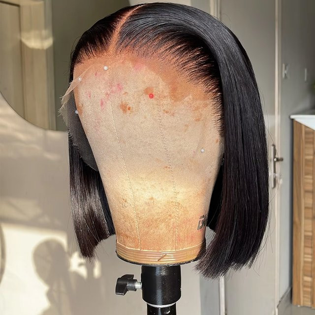 HJ WEAVE BEAUTY Bob-Perücke, 100 % Echthaar, 250 % Dichte, Damen - Bild 1