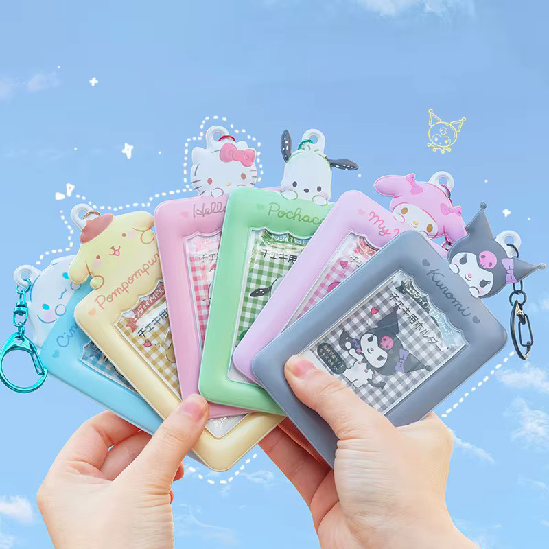 Sanrio Hello Kitty Kuromi Kratzfester Kartenhalter aus Hartplastik als Ausweishülle für Studenten und Pendler - Bild 2