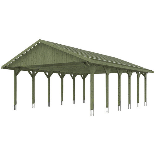 SKANHOLZ Carport Wallgau mit Satteldach in Grün, B/T: 620 x 900 cm, Höhe: 354 cm - Bild 2