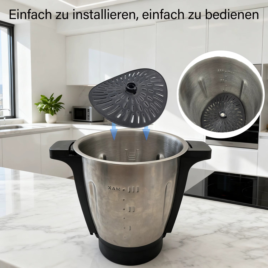 Monsieur Cuisine Connect Smart Trend Klingenabdeckung in Schwarz als Schutzvorrichtung für langsames Kochen - Bild 5