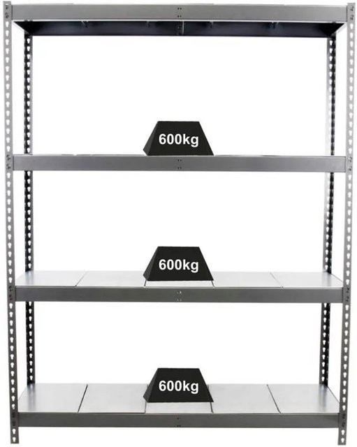 PROREGAL Schwerlastregal Metal Beast Four Grau H x B x T: 200 x 180 x 60 cm mit 4 Fachlast 600 kg - Bild 1