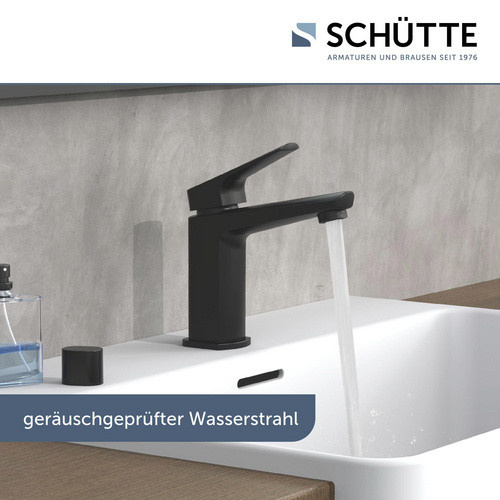 Schütte Waschtischarmatur Raven Einhebelmischer aus Messing in Schwarz Matt mit Pop-up-Abfluss - Bild 3