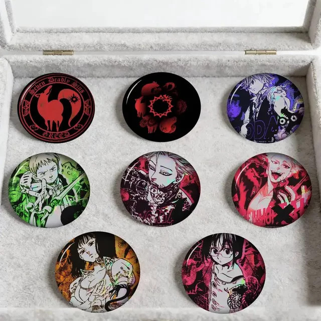 Kayou Brosche, S-Seven D-Deadly Sins Cartoon, Anime, Rund - Bild 1